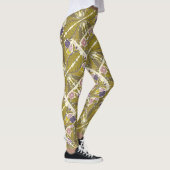 Floral Mandala, gedempt olijfroze en paarse Leggings (Rechts)