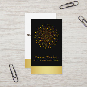 Floral  Mandala Gold Lotus Yoga Holistic Visitekaartje