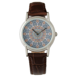 Floral Mandala Horloge