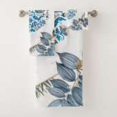 Floral Mandala Illustration, bloem Lijsten Bad Handdoek (Insitu)