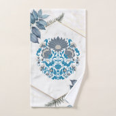 Floral Mandala Illustration, bloem Lijsten Bad Handdoek (Handdoek)