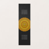 Floral  Mandala in Oranje en gele tongen Visitekaartje (Binnenkant ongevouwen)