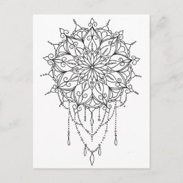 Floral Mandala kleur je eigen Briefkaart