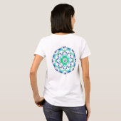 Floral mandala. monogram. t-shirt (Achterkant volledig)