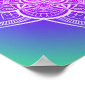 Floral Mandala Multicolor Gradient Art Print (Hoek)