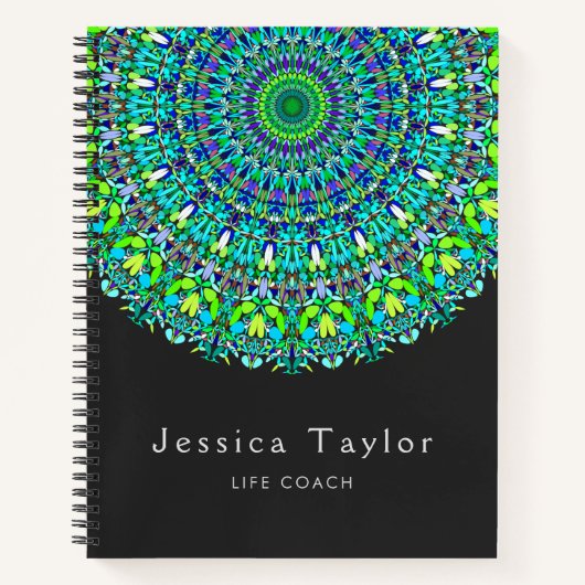 Floral  Mandala Notitieboek (Voorkant)