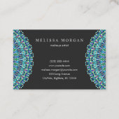 Floral Mandala Ornament Visitekaartje (Achterkant)