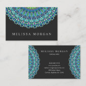 Floral Mandala Ornament Visitekaartje (Voorkant / Achterkant)