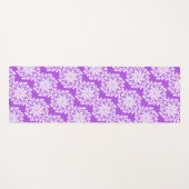 Floral Mandala Paarse Yogamat (Voorkant (horizontaal))
