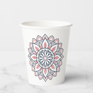 Floral Mandala – Papieren bekerontwerp Bekers