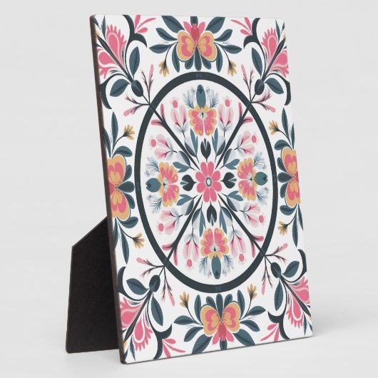 Floral Mandala Pattern Design. sierkunst Fotoplaat (Zijkant)