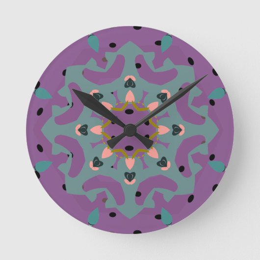 Floral Mandala Ronde Klok (Voorkant)