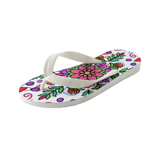 Floral Mandala Sandle Kinder Teenslippers (Schuin)