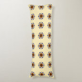 Floral Mandala Seamless Lichaamskussen (Voorkant Verticaal)