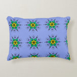 Floral Mandala Seamless Pattern Accent Kussen<br><div class="desc">This unique hand-drawn mandala features a rustic, artistic charm with natural variations in the pattern alignment. Perfect for adding a touch of serene green and blue elegance to your sofa or bed.</div>