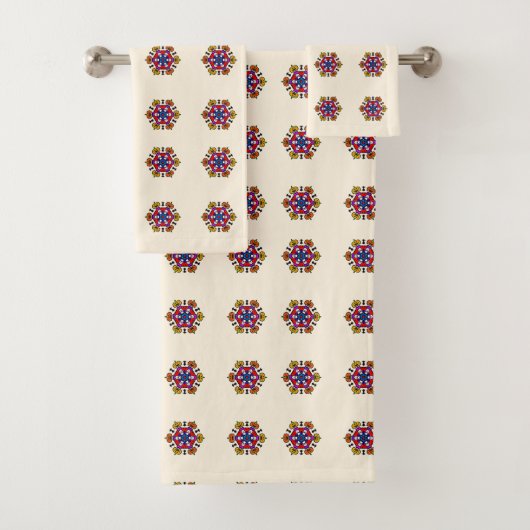 Floral Mandala Seamless Pattern Bad Handdoek (Insitu)