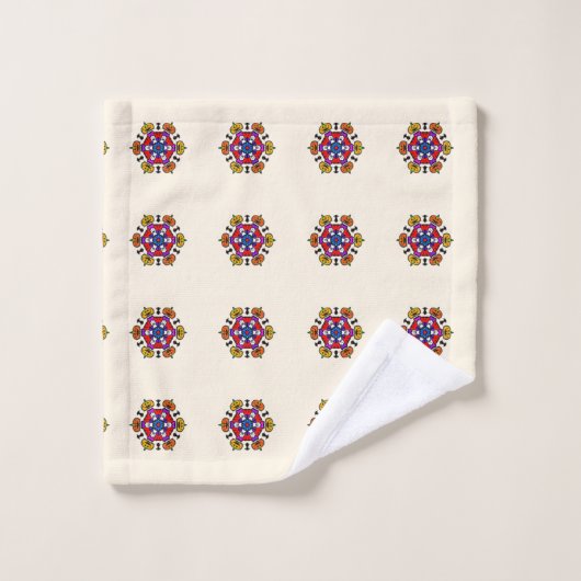 Floral Mandala Seamless Pattern Bad Handdoek (Wasdoekje)