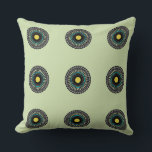 Floral Mandala Seamless Pattern Kussen<br><div class="desc">Experience the perfect blend of modern geometry and cultural artistry. This sophisticated seamless pattern features repeating tribal-inspired mandalas with a vibrant golden center, accented by cyan and pale lime details against a sleek charcoal grey background. The intricate interlocking design creates a mesmerizing visual flow, making it an ideal choice for...</div>