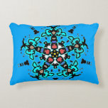 Floral Mandala Seamless Turquoise Accent Kussen<br><div class="desc">Add a splash of color to your home with this stunning turquoise floral mandala. Featuring a unique symmetric design with intricate details,  this vibrant pattern creates a refreshing and artistic atmosphere. The cool blue tones and detailed geometry make it an eye-catching addition to any modern interior.</div>