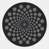 Floral Mandala Sjabloon Classic Ronde Sticker (Voorkant)