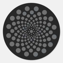 Floral Mandala Sjabloon Classic Ronde Sticker