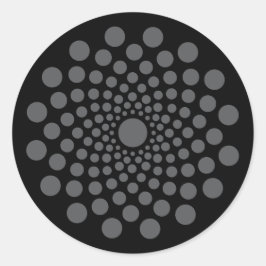 Floral Mandala Sjabloon Classic Ronde Sticker