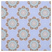 Floral Mandala Tegel in Light Blue Stof (Swatch)