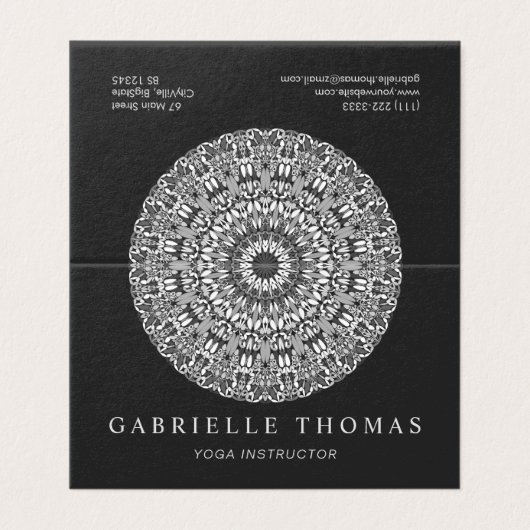 Floral Mandala Visitekaartje (Buitenkant ongevouwen)