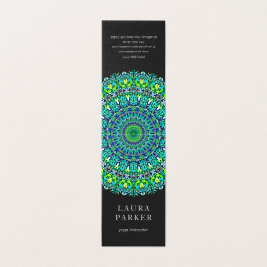 Floral  Mandala Visitekaartje (Buitenkant ongevouwen)