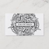 Floral Mandala Visitekaartje (Voorkant)