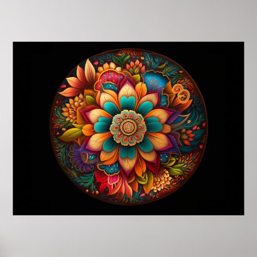 Floral Mandalas Poster (Voorkant)