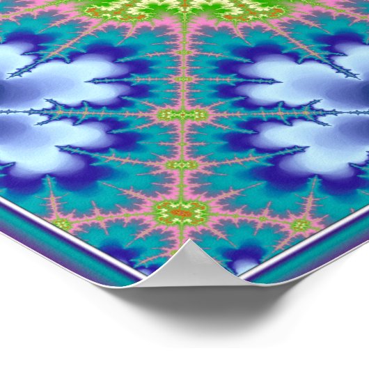 Floral Mandelbrot Fractal Poster (Hoek)