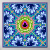 Floral Mandelbrot Fractal Poster (Voorkant)