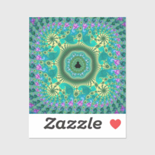 Floral Mandelbrot Fractal Sticker