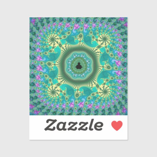 Floral Mandelbrot Fractal Sticker (Vel)