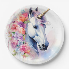 Floral Mane Eenhoorn/Paardenpapier Bord