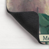 Floral Manet Painting of Peonies Jouw naam Muismat (Hoek)