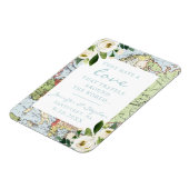 Floral Map Love Travels Weddenschap Magneet (Linkerzijde)