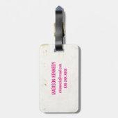 Floral Map of the USA Bagagelabel (Achterkant verticaal)