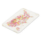 Floral Map of the USA Magneet (Linkerzijde)