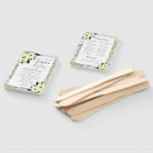 Floral Map Travel Theme Wedding Ceremony Programme Handwaaier (Niet-gemonteerd)