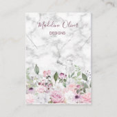 Floral Marble Paars Ketting Display Visitekaartje (Voorkant)