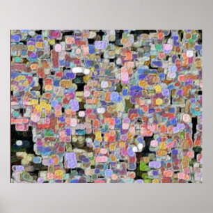 Floral Marbles - groot Poster