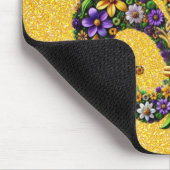 Floral Mardi Gras fleur de lis Muismat (Hoek)
