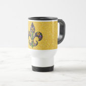 Floral Mardi Gras fleur de lis Reisbeker (Voorkant rechts)