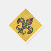 Floral Mardi Gras fleur de lis Servet (Hoek)