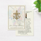 Floral Marian Cross Funeral Prayer Kaart (Bureau)