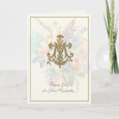 Floral Marian Cross-katholieke begrafeniscondolean Bedankkaart (Voorkant)