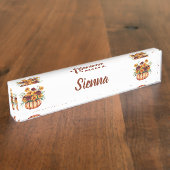 Floral Marigold Naambordje (Zijkant)