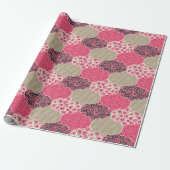 Floral Marokkaanse Patroon Roze Cadeaupapier (Uitgerold)